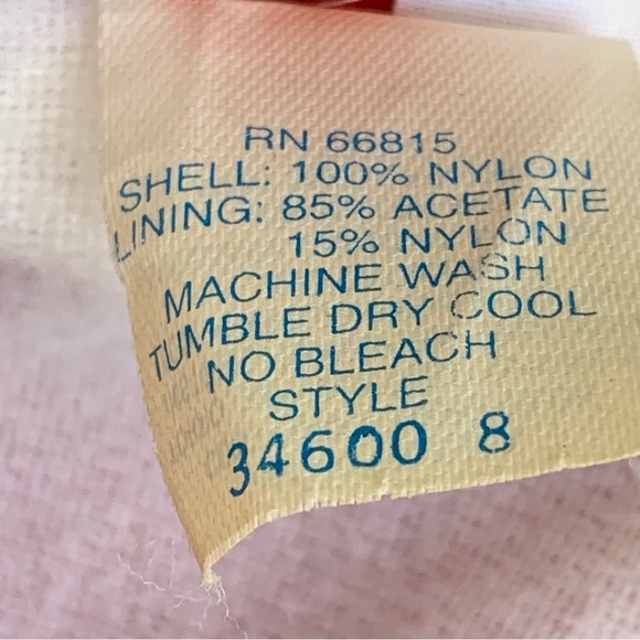 Vintage 80s 90s Nylon Snap Button Windbreaker Jacket Red Size L New Old Stock - Picture 4 of 6